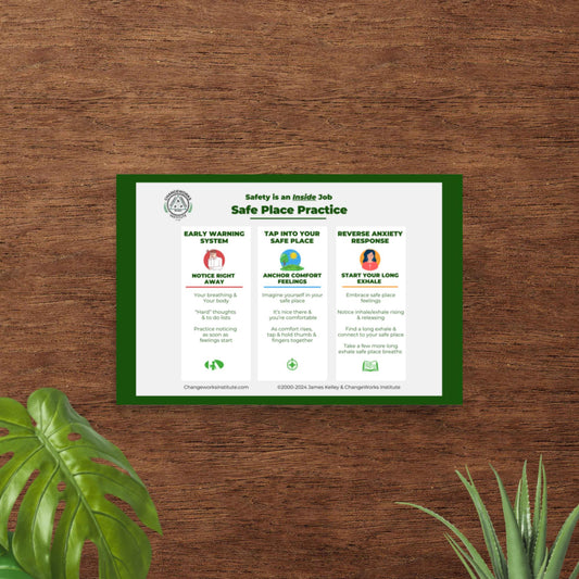 Safe Place Practice  - Office Poster - Green Border